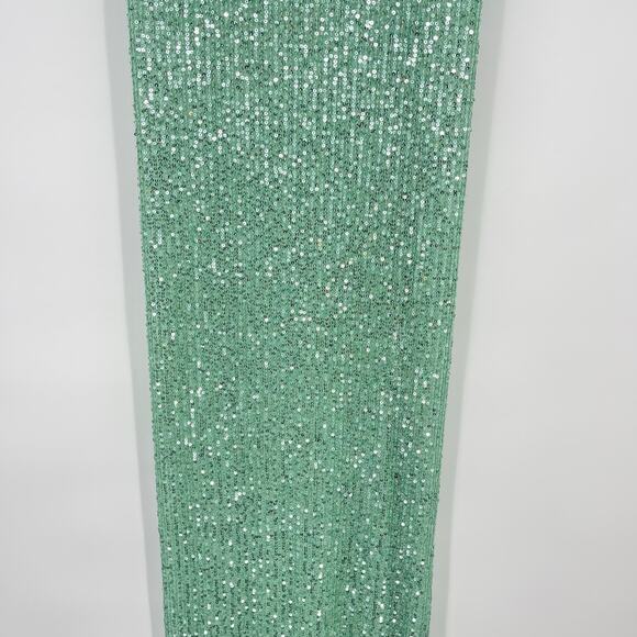 Fait Par Foutch | Elizabeth Dress in Malachite Turquoise Sequin Strapless Maxi S - Picture 10 of 16